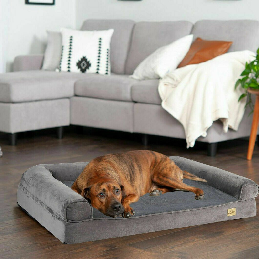 XXL Large Orthopedic Dog Bed Cozy Pet Dogs Bedding with Bolster Washable Cover XXL Large Orthopedic Dog Bed Cozy Pet Dogs Bedding with Bolster Washable Cover