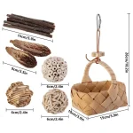 Bird Toys, with Storage Basket, Ball Toys, Branches for Parrots, Parakeets - Image 6