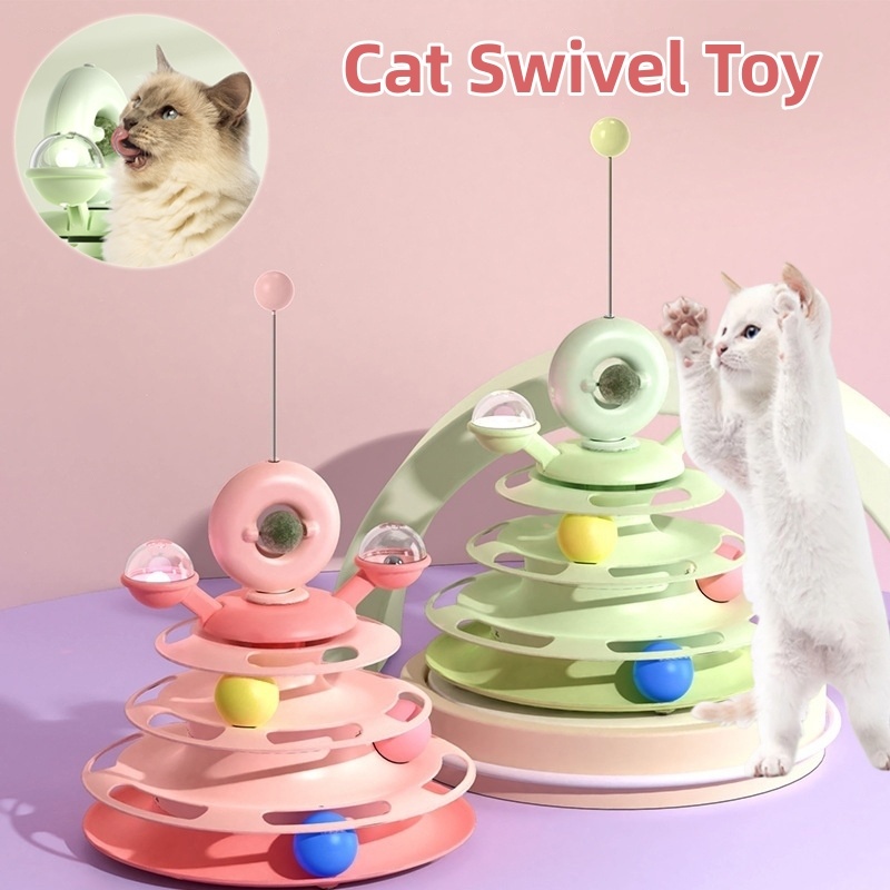 4 Levels Cat Toy Tower Turntable Roller Balls Toys Interactive Intelligence Pets Toys 4 Levels Cat Toy Tower Turntable Roller Balls Toys Interactive Intelligence Pets Toys