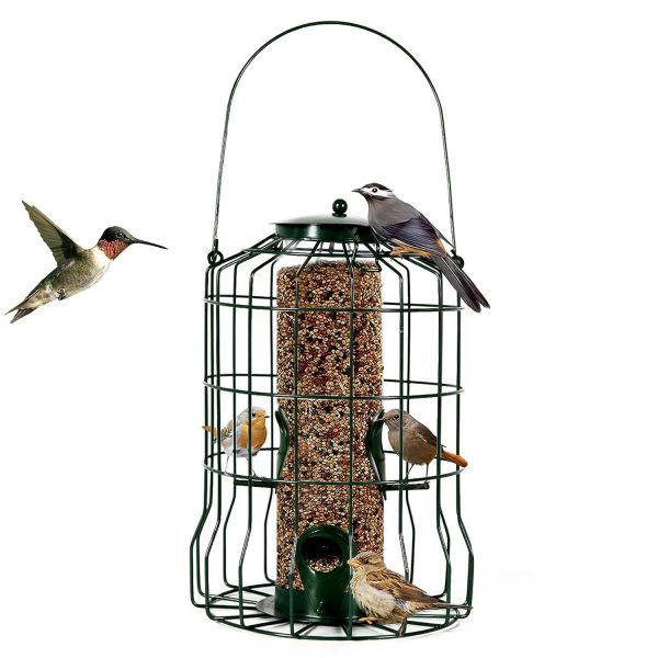 1Pc Outdoor Wild Bird Feeder Squirrel-Proof Chew-Proof Metal Hanging