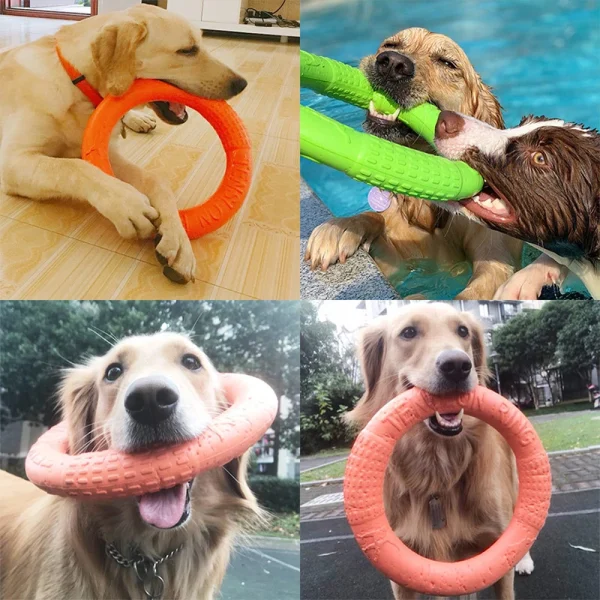 Dog Toys for Big Dogs EVA Interactive Training Ring Puller Resistant for Dogs