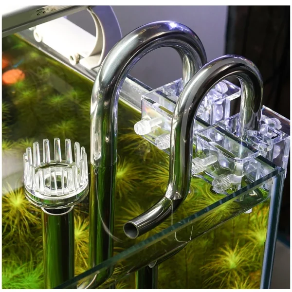 Aquarium Lily Pipe with Surface Skimmer Inflow and Outflow Stainless