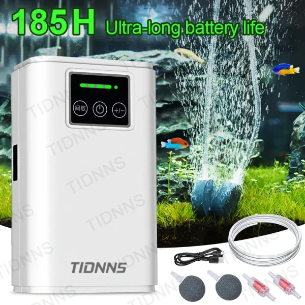 Aquarium Fish Tank Oxygen Pump Charging Dual-Purpose Air Pump Usb Lithium Battery