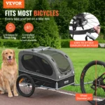 SucceBuy 88 lbs Dog Bike Trailer Pet Cart Bicycle Carrier with Wheels - Image 2