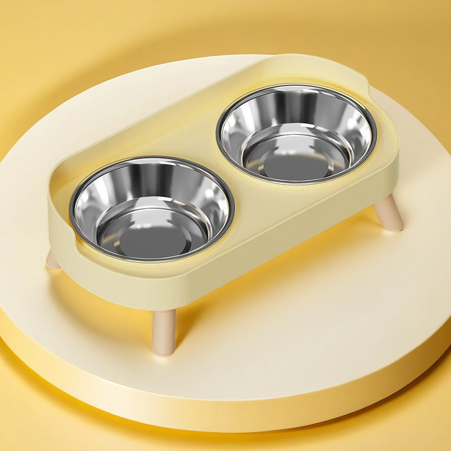 Dopamine Colorful Elevated Pet Feeder: Dual Stainless Steel Bowls with Neck Support Dopamine Colorful Elevated Pet Feeder: Dual Stainless Steel Bowls with Neck Support