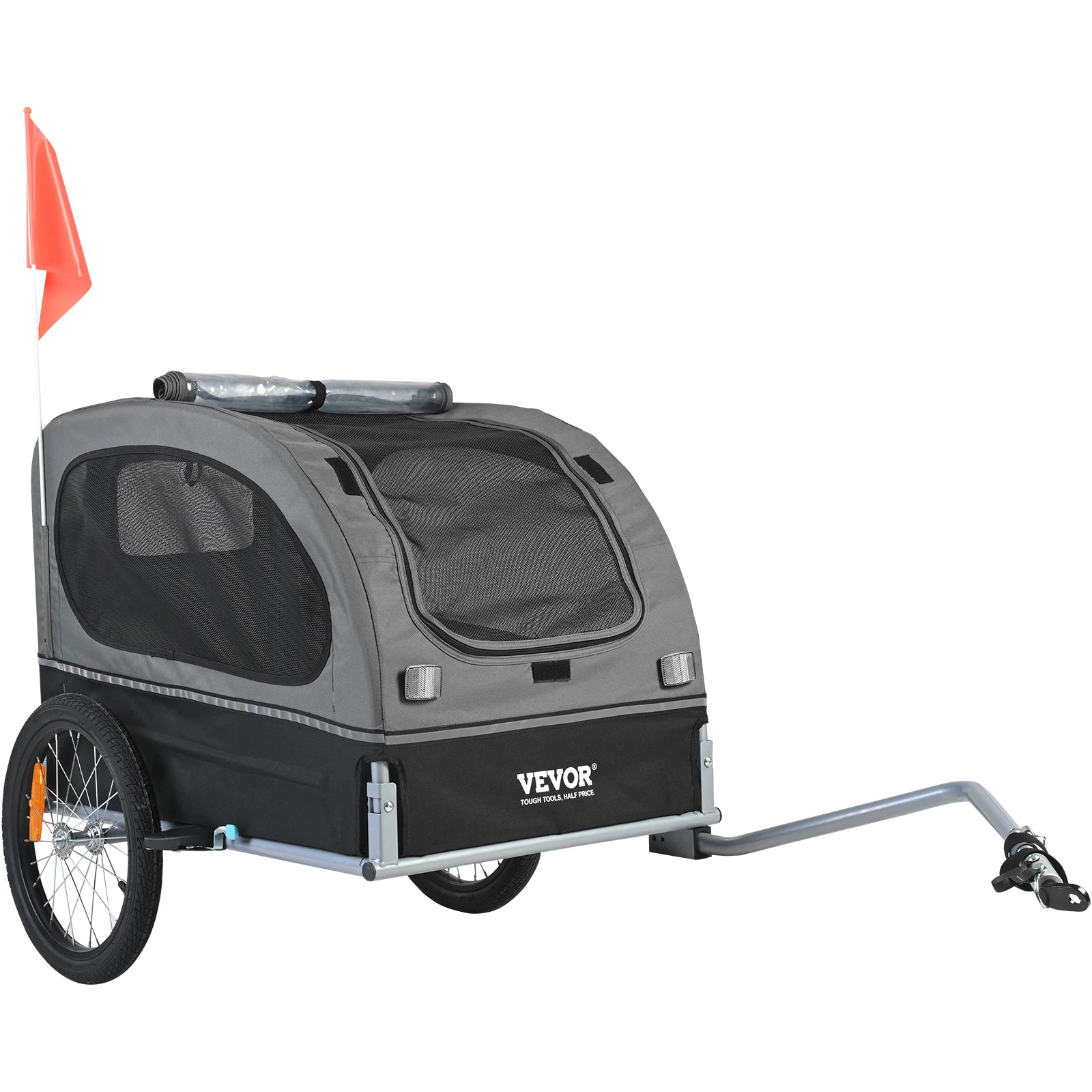 SucceBuy 88 lbs Dog Bike Trailer Pet Cart Bicycle Carrier with Wheels SucceBuy 88 lbs Dog Bike Trailer Pet Cart Bicycle Carrier with Wheels
