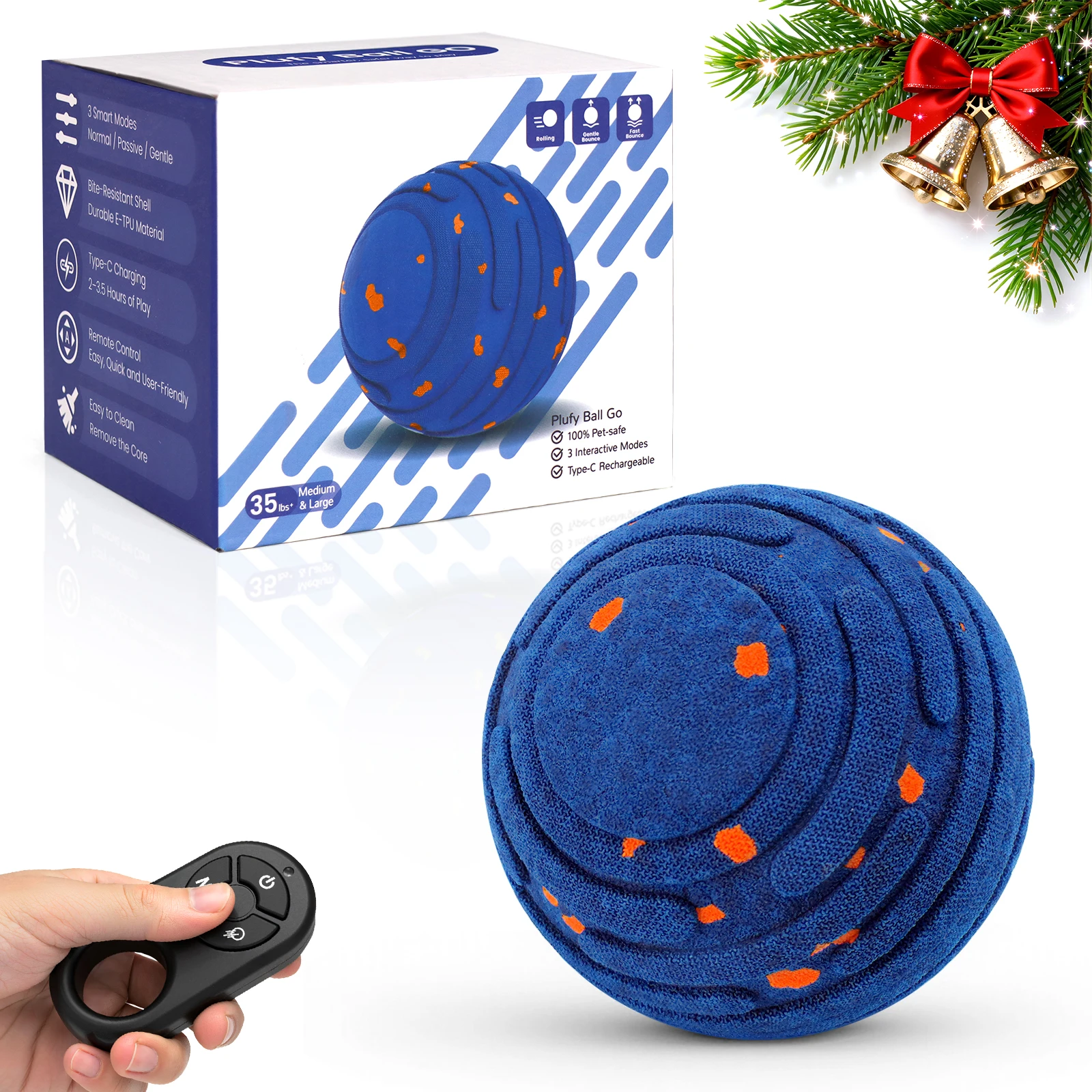 Smart Interactive Dog Toy, Indestructible E-TPU Toy Ball for Aggressive Chewers, Smart Interactive Dog Toy, Indestructible E-TPU Toy Ball for Aggressive Chewers,